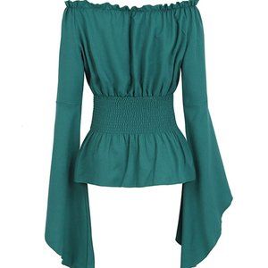 green renaissance blouse